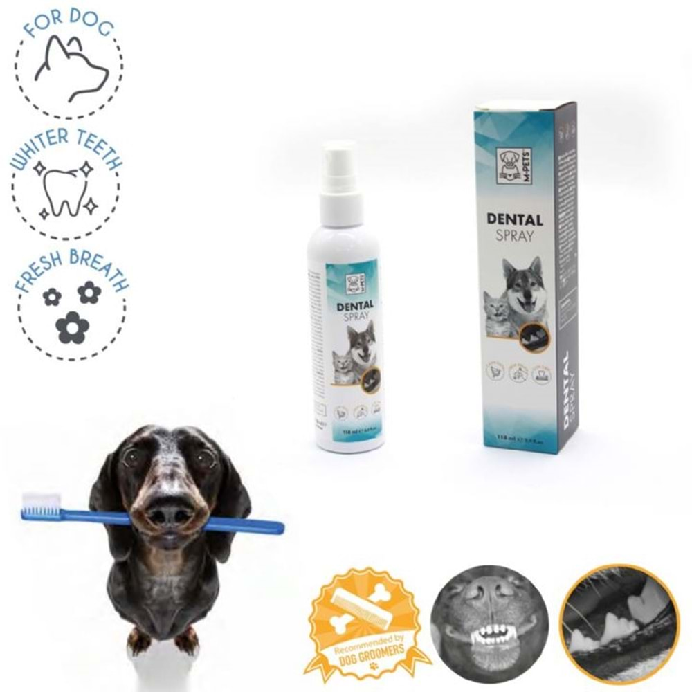 M-Pets Köpek Koku Giderici Diş Spreyi 118ML.