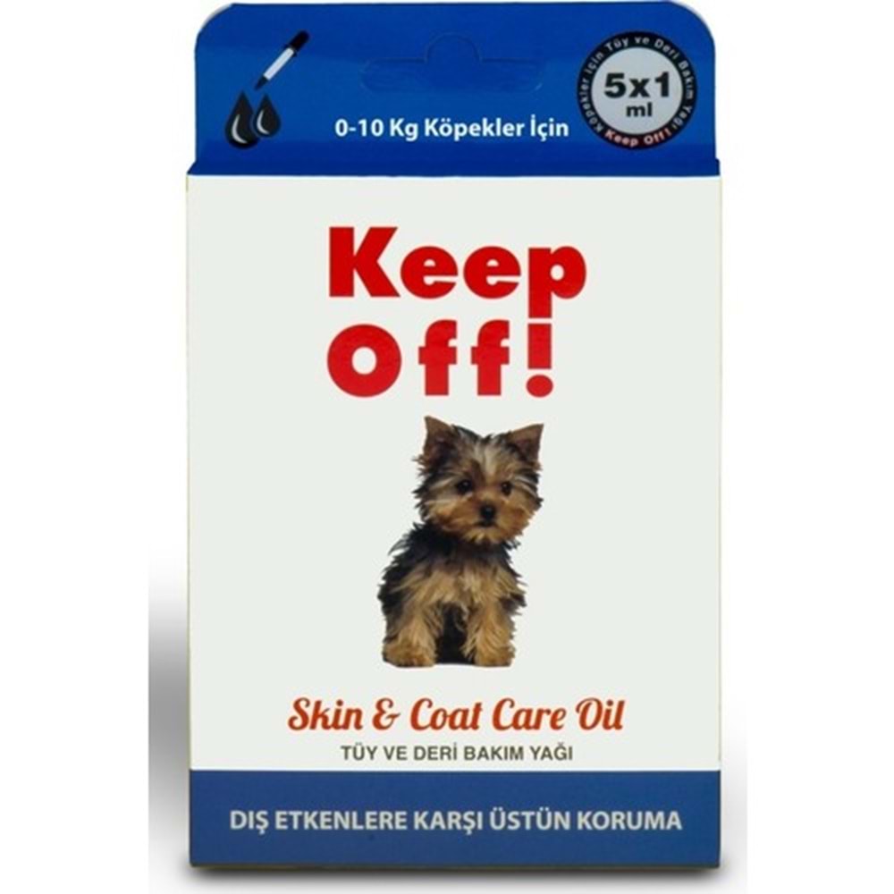 Keep Off 0-10 Kg Mini Irk Köpek Dış Etken Deri Tüy Bakım Ense Damlası (5 x1 ml)