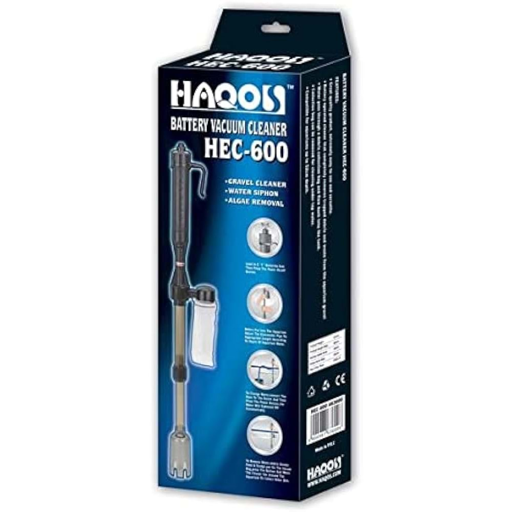 Haqos HEC-600 Pilli Dip Akvaryum Süpürgesi