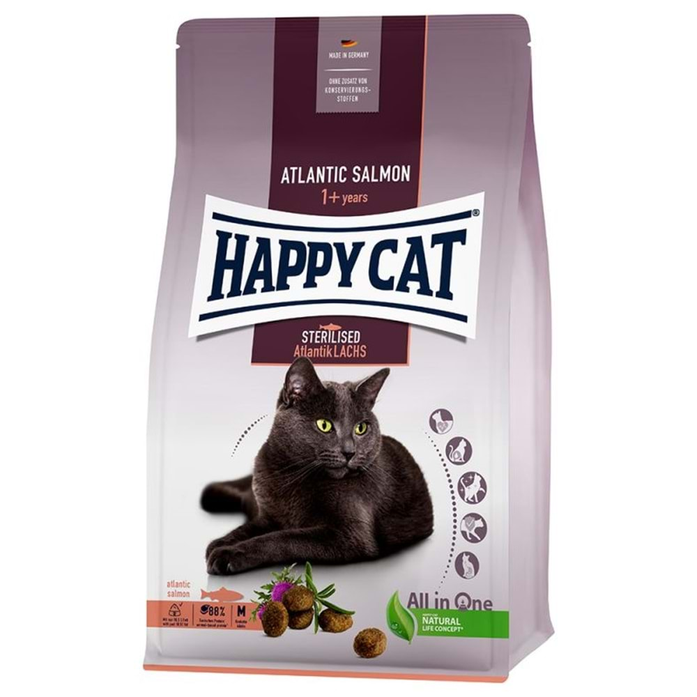 Happy Cat Atlantic Somonlu Kısır Kedi Maması 10 Kg.