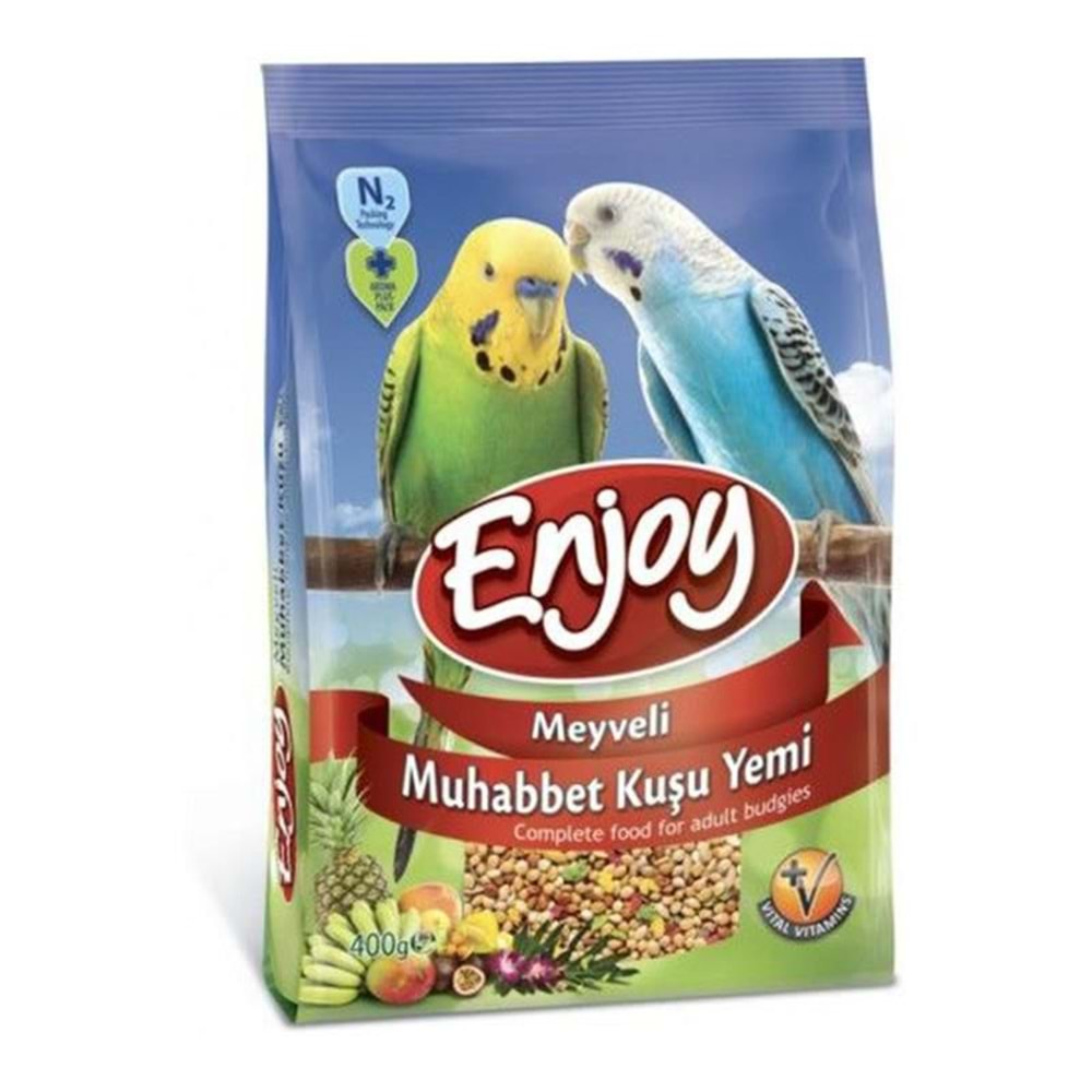 Enjoy Meyveli Muhabbet Kuşu Yemi 400 Gr.x 10 Adet