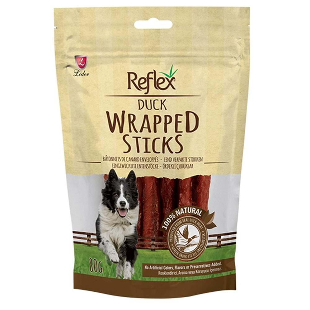 Reflex Wrapped Sticks Ördekli Köpek Ödül Çubukları 80 Gr