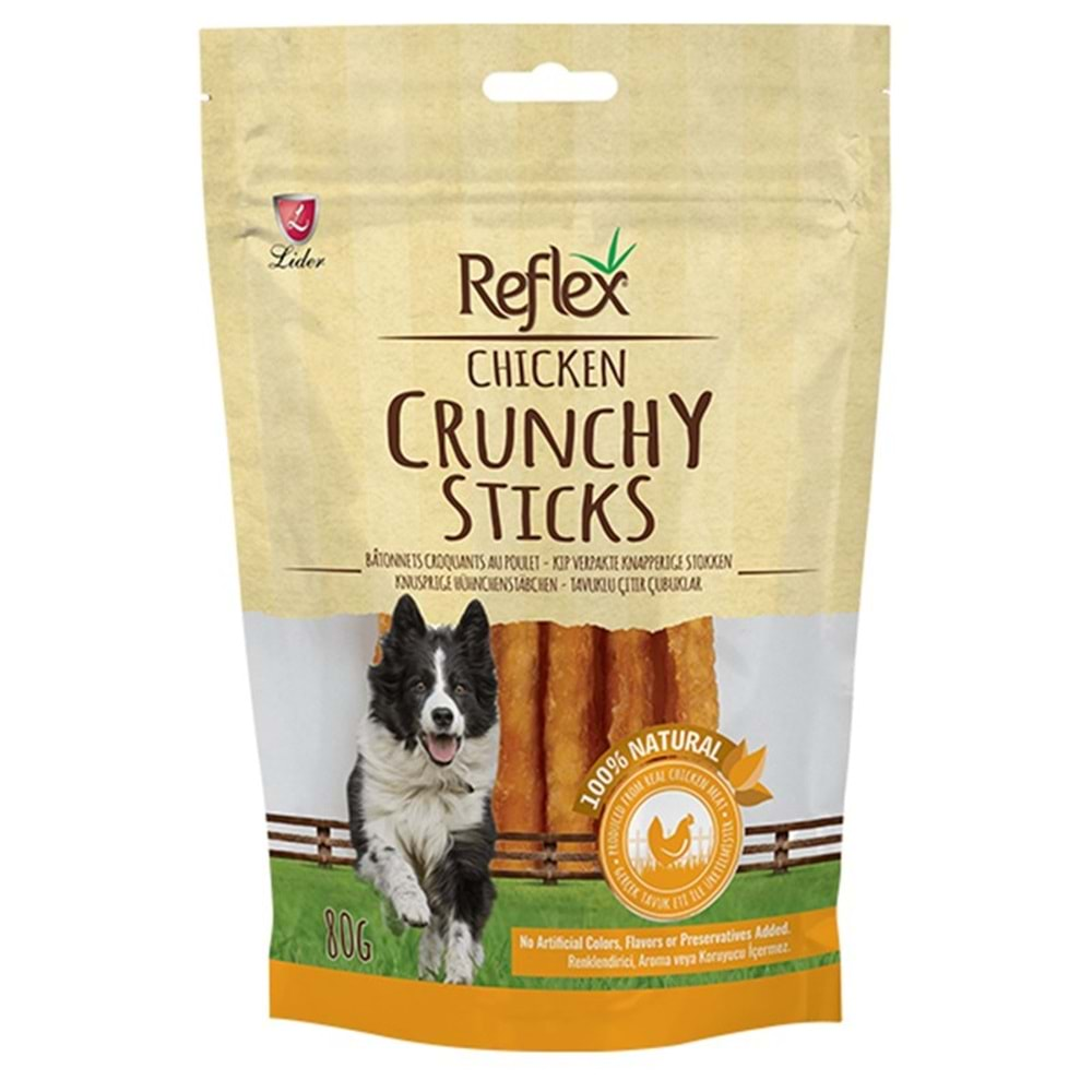 Reflex Crunchy Sticks Tavuklu Çıtır Köpek Ödül Çubukları 80 Gr