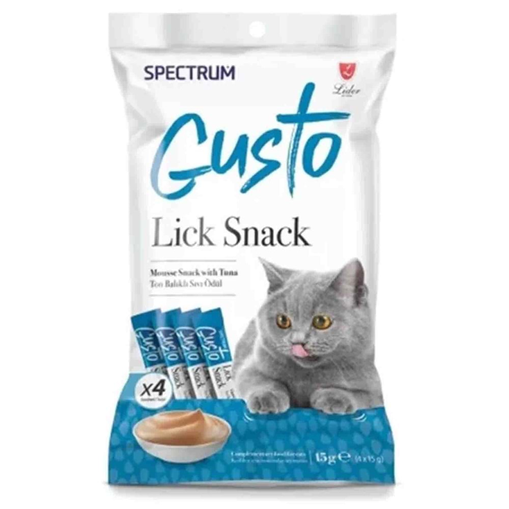 Spectrum Gusto Ton Balıklı Sıvı Kedi Ödül Maması 15gr (4'lü) 3 Paket