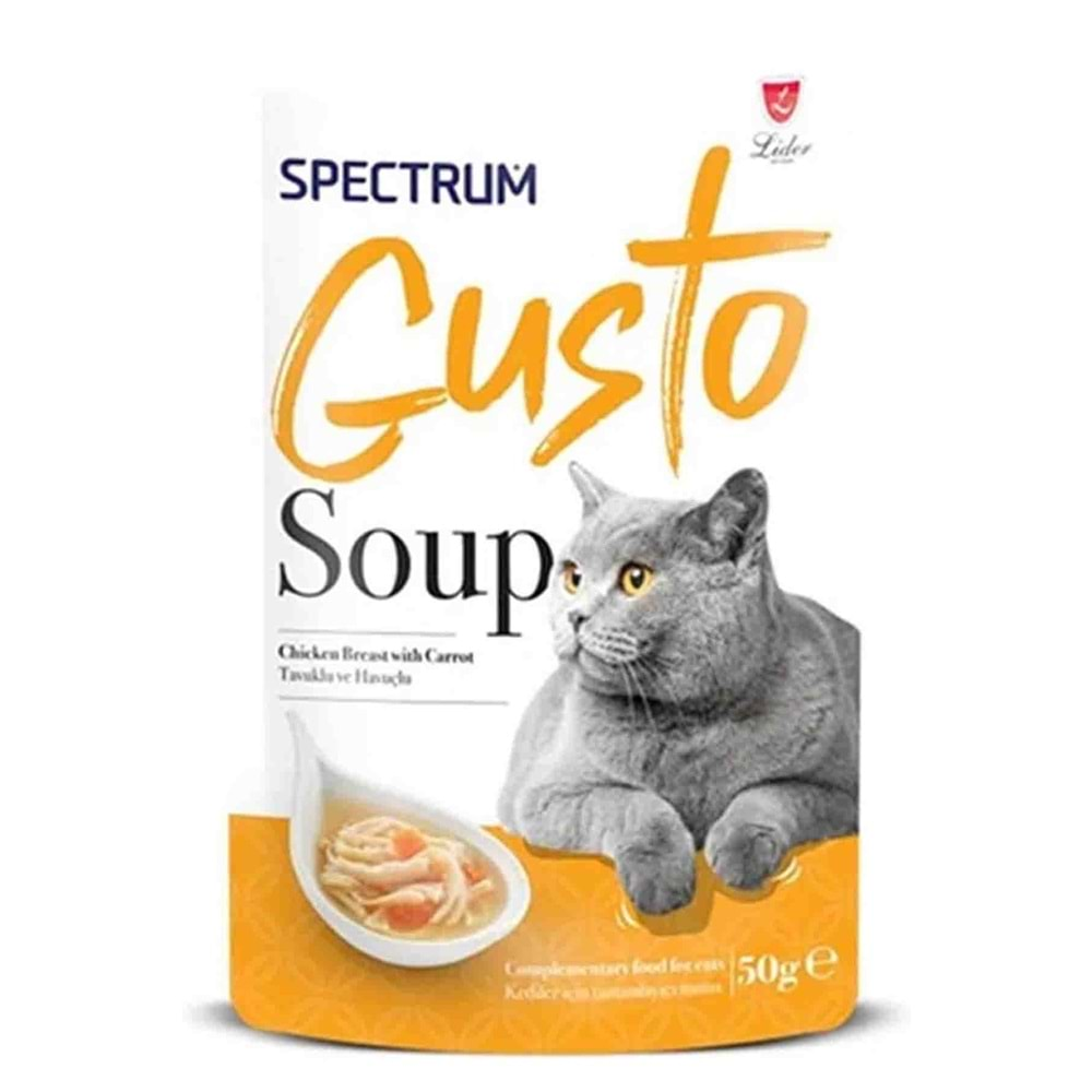 Spectrum Gusto Tavuklu ve Havuçlu Kedi Çorbası 50gr