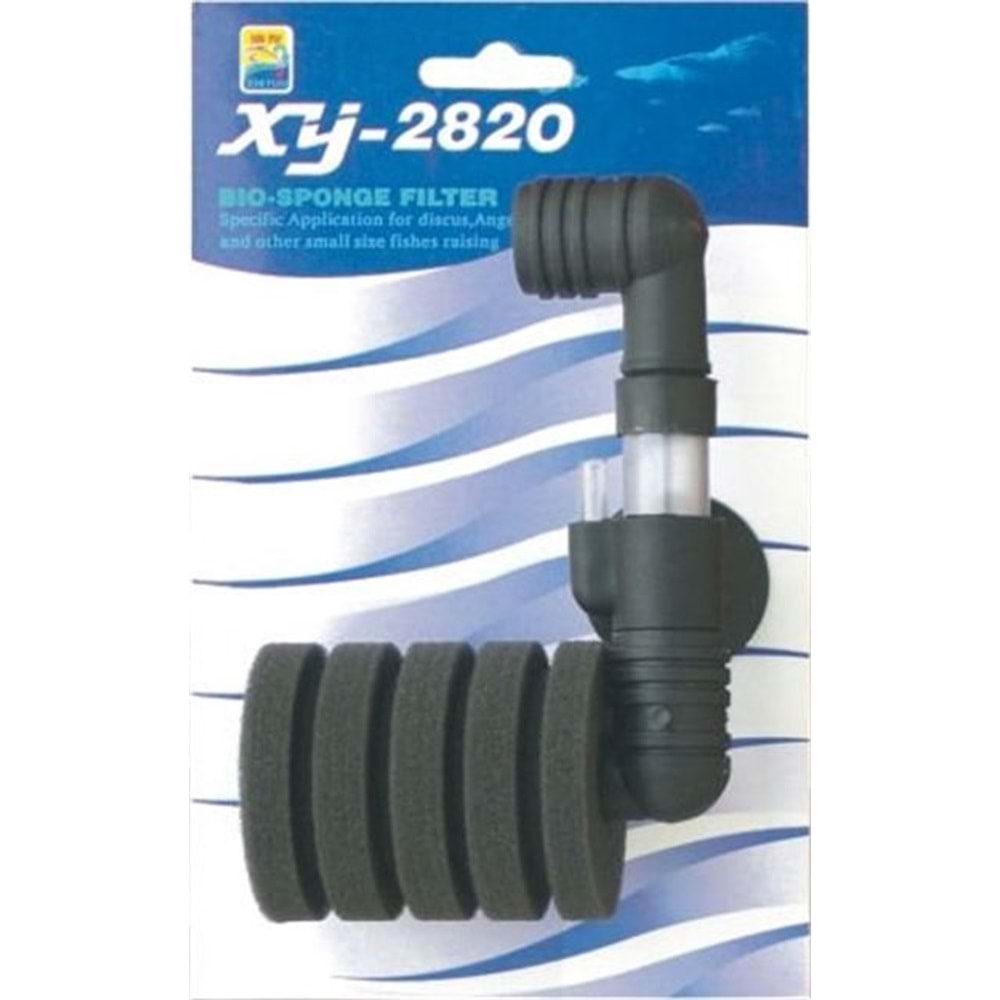 Xinyou XY-2820 Biyolojik Süngerli Havalı Tekli Pipo Filtre (Vantuzlu)