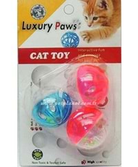 Luxury Paws Zilli Plastik Kedi Oyuncağı 3 lü