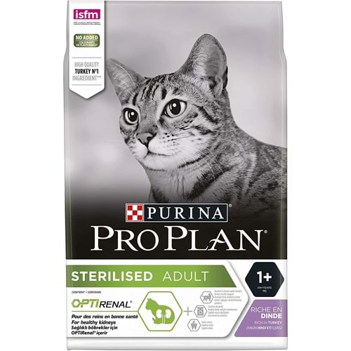 Pro Plan Kısırlaştırılmış Hindili Yetişkin Kedi Maması 10 Kg.