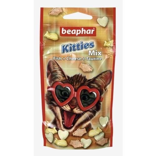 Beaphar Kitties Mix Balik Ve Peynirli Kedi Ödülü 32,5 Gr.