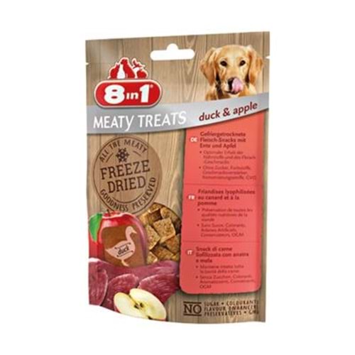8in1 Freeze Dried Tahılsız Ördek Elmalı Kurutulmuş Köpek Ödülü 50 Gr.x2 Adet