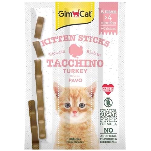 Gimcat Sticks Kitten Hindili Ödül Çubukları 3x3 Gr. X 3 paket