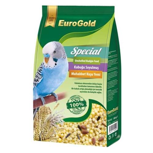 Eurogold Special Kabuksuz Muhabbet Kuşu Yemi 500 Gr.x6 Adet