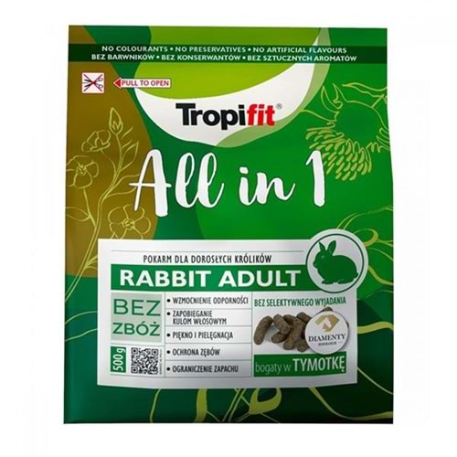 Tropical-Tropifit All in 1 Rabbit Adult 500 Gr.