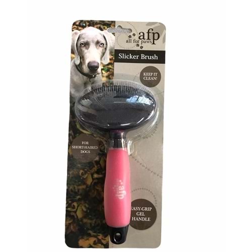 Afp 5813 Slicker Brush/Ölü Tüy ve Kir Köpek Fırçası Pembe