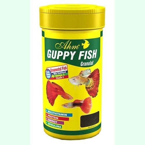 Ahm Guppy Granül Food Lepistes Balığı Yemi 100 ml.x 2 Adet