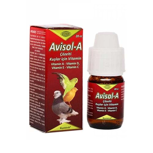 Biyoteknik Avisol A Kuş Vitamin 20 cc.(A - D3 - E - C)