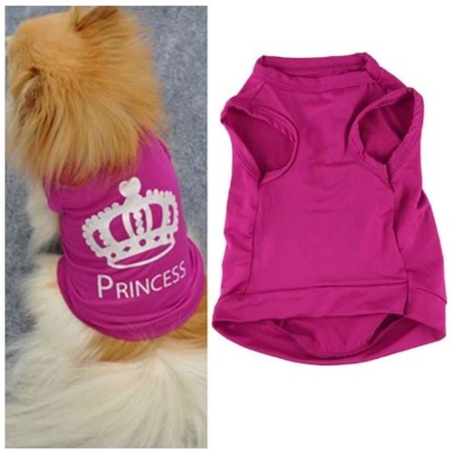 Princess Köpek T-Shirt Pembe Küçük Irk M