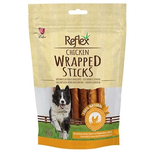 Reflex Wrapped Sticks Tavuklu Köpek Ödül Çubukları 80 Gr