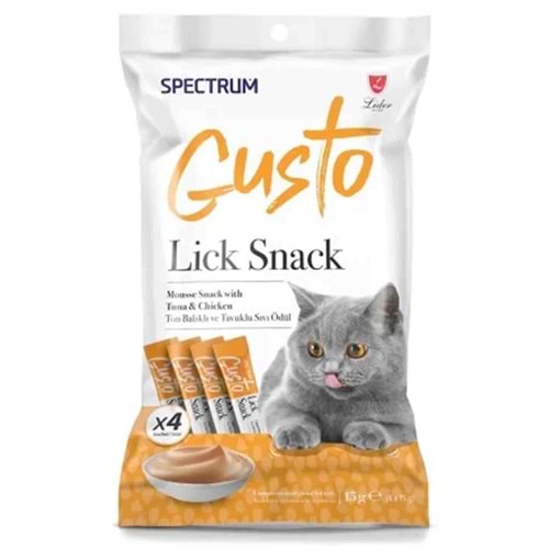 Spectrum Gusto Ton Balıklı ve Tavuklu Sıvı Kedi Ödül Maması 15gr(4'lü)