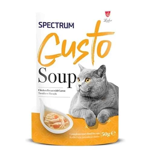 Spectrum Gusto Tavuklu ve Havuçlu Kedi Çorbası 50gr