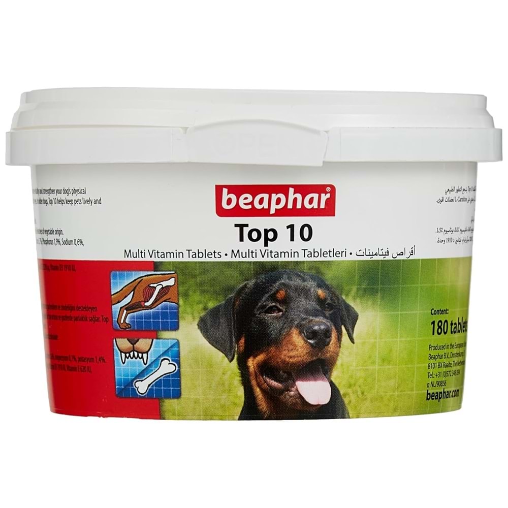 Beaphar Top 10 Multi Vitamin Tablets Köpek Vitamini 180 Adet