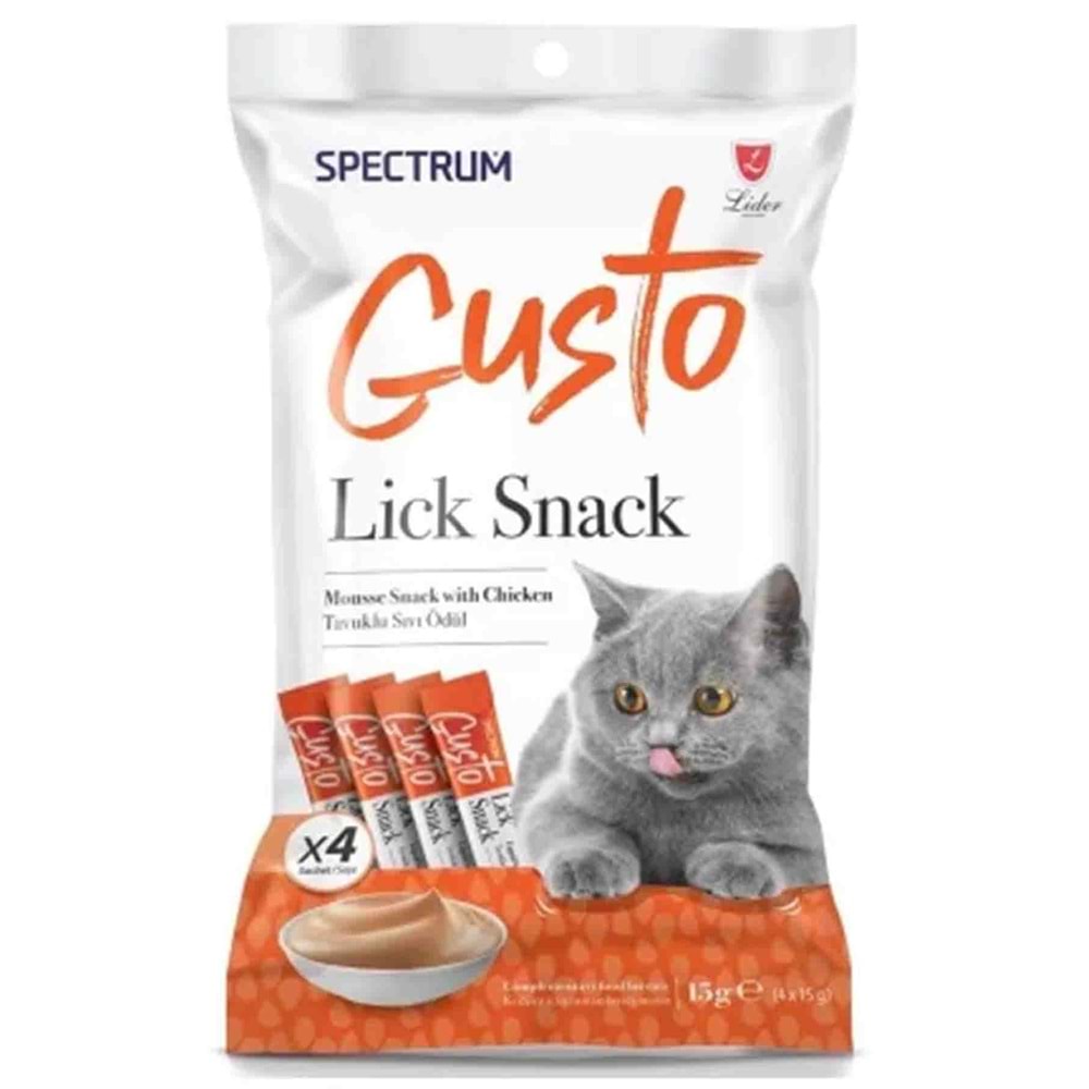 Spectrum Gusto Tavuklu Sıvı Kedi Ödül Maması 15gr (4'lü)