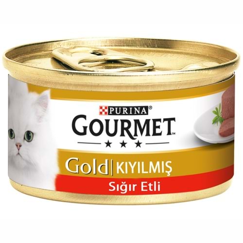 Gourmet Gold Kıyılmış Sığır Etli Kedi Konservesi 85 Gr. 12 Ad.
